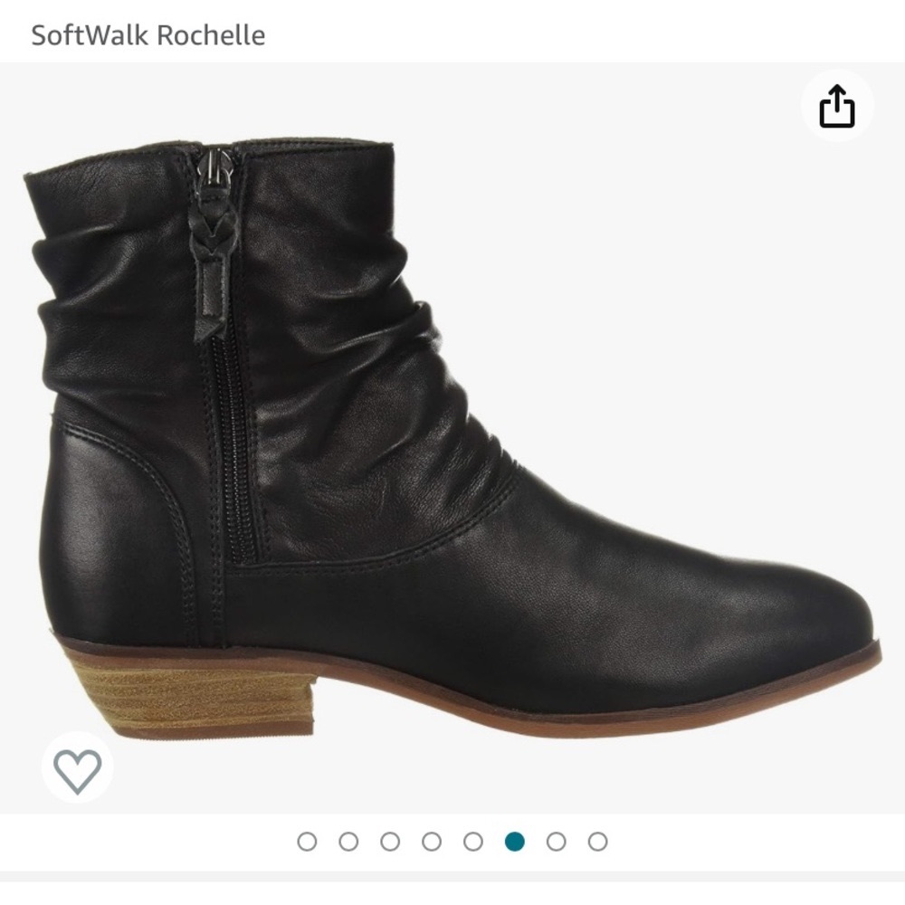 SoftWalk Rochell Black Booties Size 9